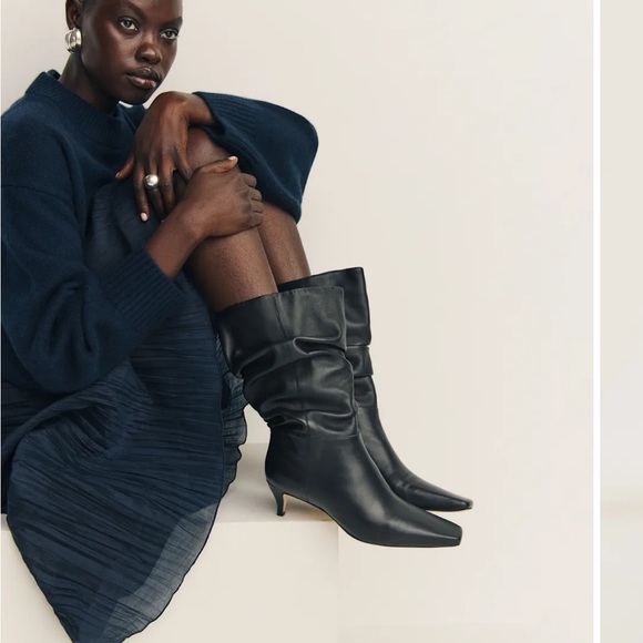 Reformation Rosie Mid Shaft leather Boot NWT - Picture 5 of 8